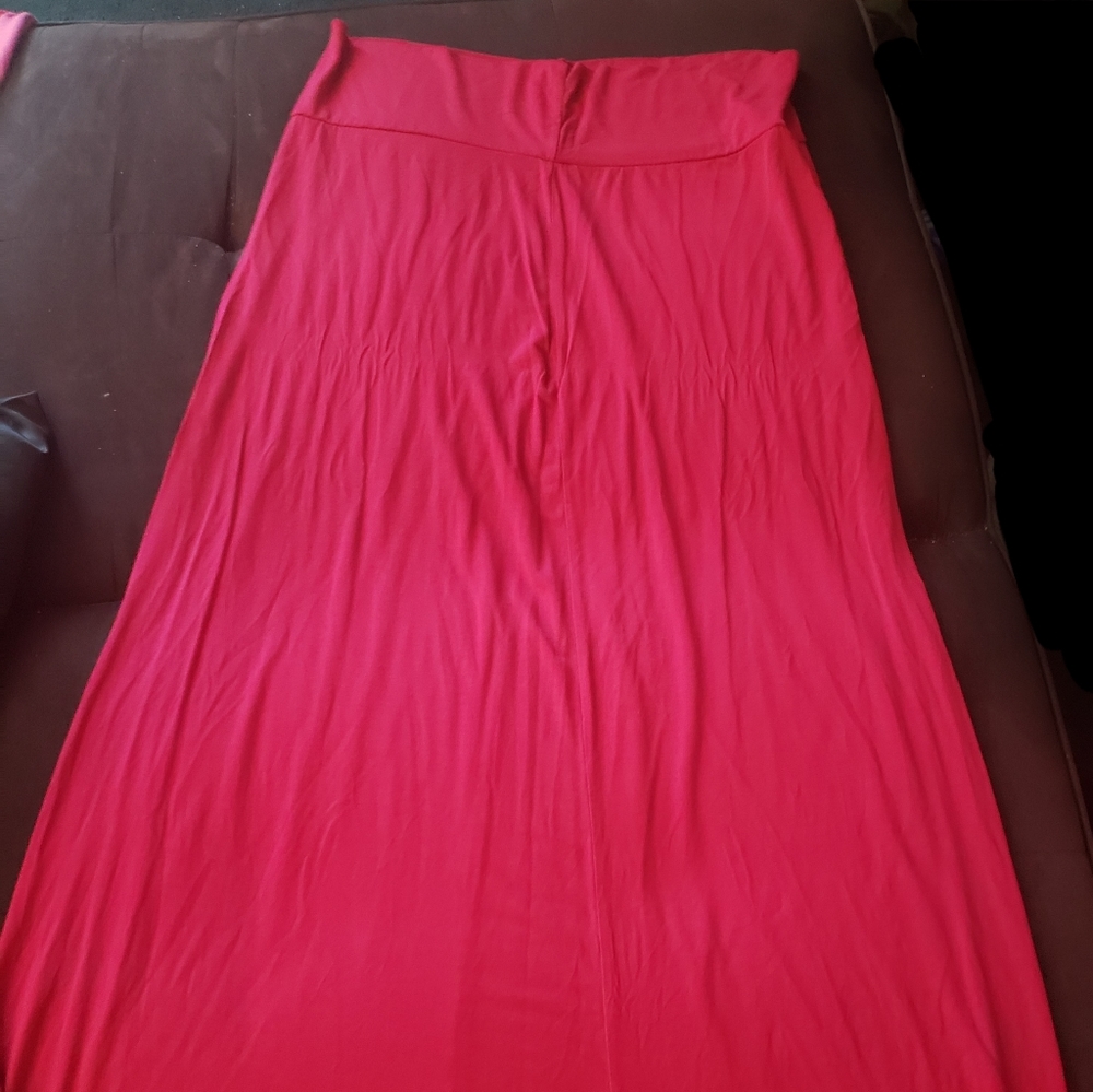 HOT PINK MAXI SKIRT PLUS SZ2X